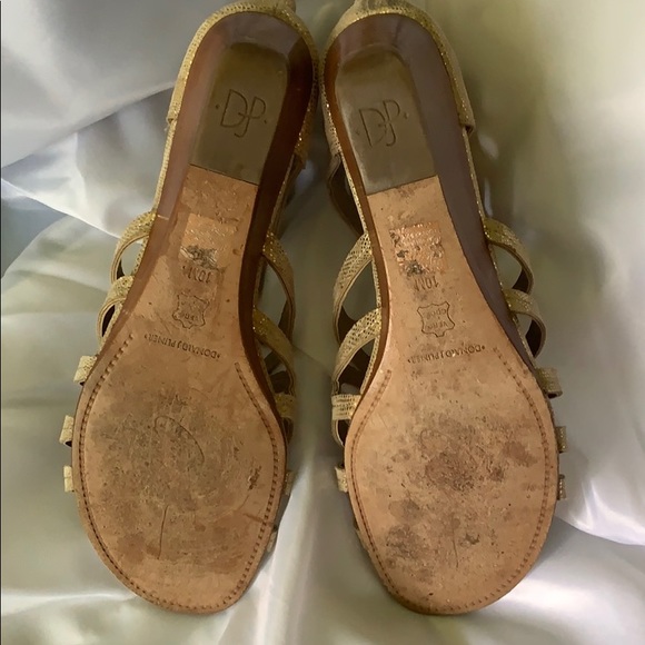 Gold wedge sandals - Picture 5 of 6